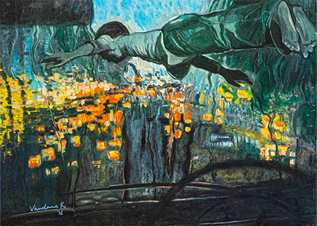 Painting featured with review